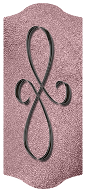 DARAY-C-601-BK-SH-OR Black Scroll Shimmer Orchid